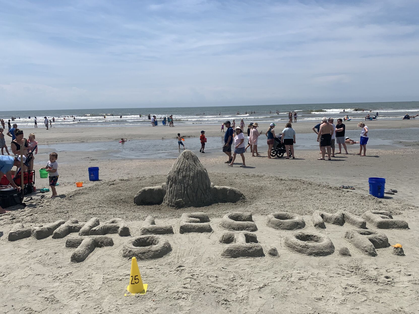 Whalecome to IOP Sand Sculpture